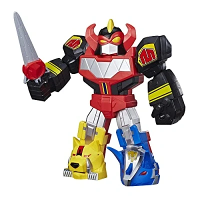 Imagen de Power Rangers Playskool Heroes Mega Mighties Megazord Figura de acción, juguete Mighty Morphin 12 pulgadas para niños a partir 3 años(E6361)