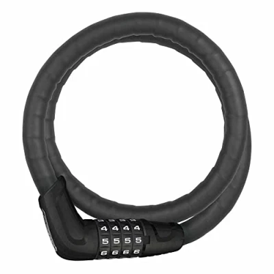 Imagen de ABUS cerradura de cable blindada Steel O Flex Tresorflex 6615C + soporte SCMU combinación acero con blindaje casquillos nivel seguridad 5 85 cm