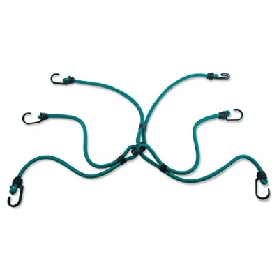 Imagen de Master Lock 3105EURDAT Cuerdas elásticas Pulpo con 6 Ganchos Gancho Invertido, optimas para Sujetar Cargas Pequeñas, Camping, Mudanzas, Verde