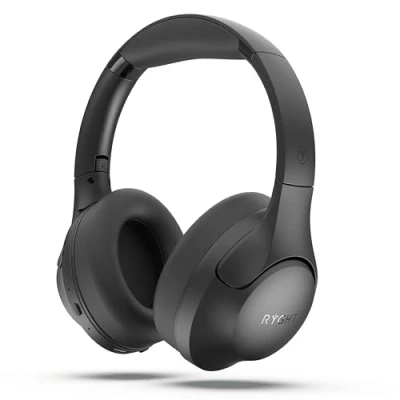 Imagen de RYGHT R484345 TIHO ANC 2 Auriculares inalámbricos con reducción de Ruido Activa/ANC Sonido Claro y Profundo 50h autonomía Asistente Voz Integrado Plegable, Ajustable Giratorio