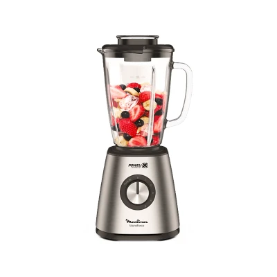Imagen de Batidora de vaso Moulinex BlendForce Metal LM439D, 800 W, 1.75 L, 6 Cuchillas, 5 velocidades, Tecnol. Powelix, Vidrio Termorresistente, Acero Inox.