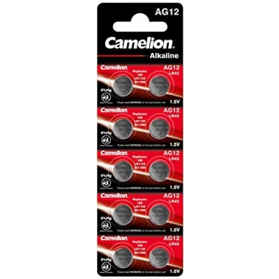 Imagen de Camelion 12051012 Pilas sin Mercurio, alcalinas, de botón, AG12/LR43/LR1142/386 (1,5 V, 10 Unidades)
