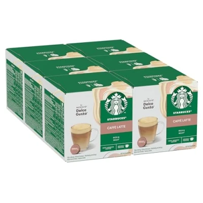 Imagen de STARBUCKS Caffè Latte de Nescafé Dolce Gusto, Cápsulas Café 6 x 12 (72 Cápsulas)