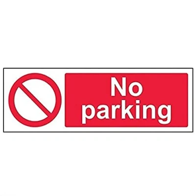 Imagen de vsafety 52012 ax r &quot;no parking&quot; prohibición acceso signo, plástico rígido, paisaje, 300 mm x 100 mm), color rojo