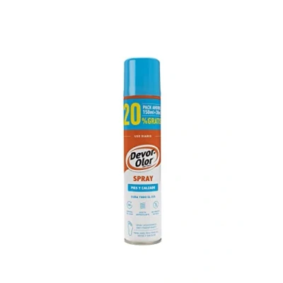 Imagen de Devor olor Spray pies y Calzado Protección superior contra el sudor Desodorante antitranspirante para prevenir eliminar instantáneamente de los +20% 180 ml