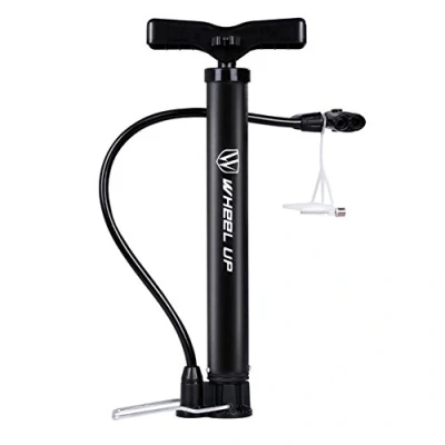 Imagen de Letton Bomba de Suelo para Bicicleta, portátil, Reversible, válvulas Presta y Schrader, Mini Aire 120 PSI con Aguja Bola multifunción
