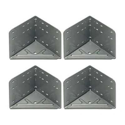 Imagen de vasalat VAS203 Escuadra de Cama Acero Gris Plateado, 4 Unidades, 115 x 133 mm, Plata, Stk, Set Piezas