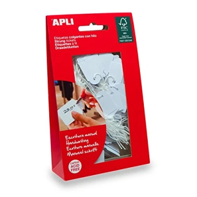 Imagen de APLI 7009 Etiquetas colgantes blancas 15 x 24 mm 200 u.