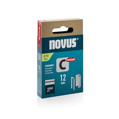 Imagen de NOVUS TOOLS grapas de 12 mm &quot;superduros&quot;, 1000 tipo 4/12, caja deslizante, grapadora para madera perfilada y paneles