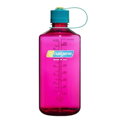 Imagen de Nalgene Sustain Tritan Botella de agua sin BPA hecha con material derivado del 50% residuos plástico, 32 onzas, boca estrecha, berenjena