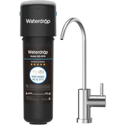 Imagen de Waterdrop 10UB Sistema de Filtro Agua Inferior con Grifo Dedicado, Certificado NSF/ANSI 42, 30.000 Litros Filtrado Agua, Reduce 99,99% el Plomo, Cloro, Mal Sabor