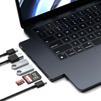Imagen de Satechi USB C Pro Hub Slim Adapter Midnight Black