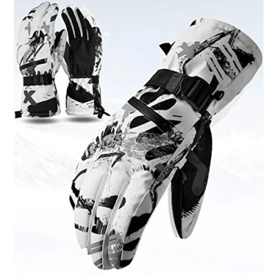 Imagen de Guantes de Esquí para Pantalla Táctil Térmicos Impermeables, Snowboard Hombres y Mujeres (M)