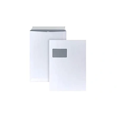 Imagen de Post Cuerno 05270358 Bolsa de envío con ventana, cierre autoadhesivo, 250 unidades, C4, 229 x 324 mm, 120 g, color blanco