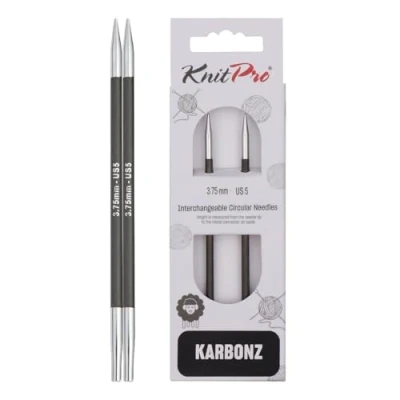 Imagen de Knit Pro KnitPro Karbonz (3.75mm) Puntas de Aguja Intercambiables Circulares Especiales 1 Unidad