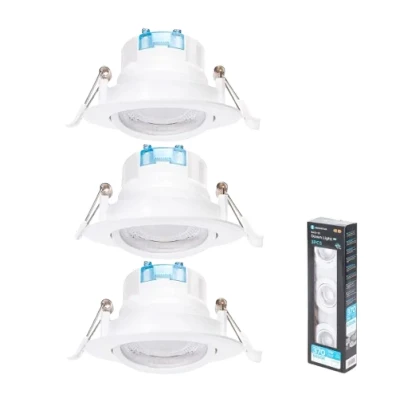 Imagen de Aigostar Downlight led techo Empotrable, 5W Equivalente a Halógena 53W, Luz Blanca Fría 6500K, Ángulo Rotable 30 Focos Interior Techo, Ф70 75 mm, ojos de buey para 3Pcs, AC 220V 240V