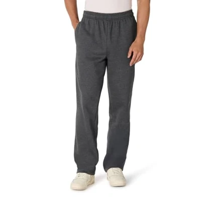 Imagen de Amazon Essentials Pantalones Deportivos de Forro Polar con Parte Inferior Abierta (Disponibles en Tallas Grandes y Largos Especiales) Hombre, Carbón Mezcla, XL