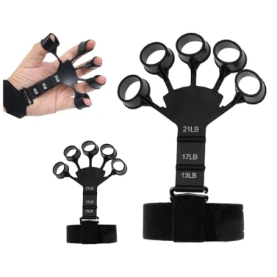 Imagen de Ejercitador de manos,2 PCS Fortalecedor Manos Antebrazo Ejercitar Gripster Gripper rRehabilitacion Mano Para Entrenamiento Fuerza Deportes Alivio del Estrés