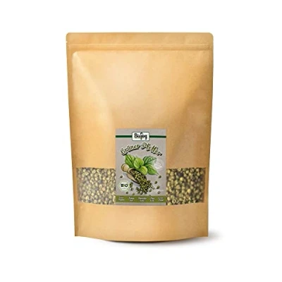Imagen de Biojoy Pimienta verde en grano BÍO (1 kg), entera y seca, sin aditivos, ideal para cocinar