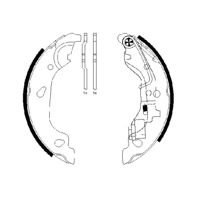 Imagen de TEXTAR 91054400 Zapatas de freno 180 32 con palanca mano FIAT: Punto II Hatchback