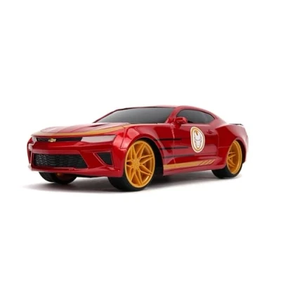 Imagen de Jada Marvel Iron Man coche radiocontrol Chevy 2016, escala 1:16, con mando, 2 canales, batería recargable por USB