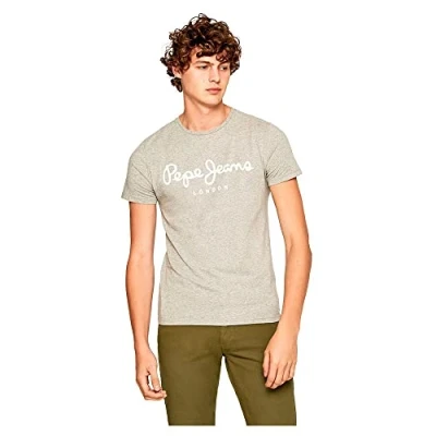 Imagen de Pepe Jeans Original Stretch Camiseta estampada, Hombre, Talla: Medium, Grey marl