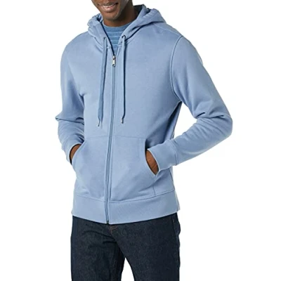 Imagen de Amazon Essentials Chaqueta de Felpa con Cremallera Completa (Disponible en Tallas Grandes y Largos Especiales) Hombre, Azul Aguamarina, XS