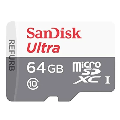 Imagen de SanDisk Tarjeta de memoria MicroSDHC Ultra Android 64 GB Clase 10 (Reacondicionada)