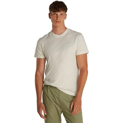 Imagen de Tommy Jeans Linear Chest TEE Camiseta básica, Hombre, Talla: 64, Oat