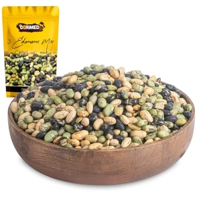 Imagen de alubias Edamame 900g I Mezcla de 3 soja tostadas ligeramente saladas Sin gluten Sabrosas secas naturales Alto contenido en proteínas Apto para veganos Snacks