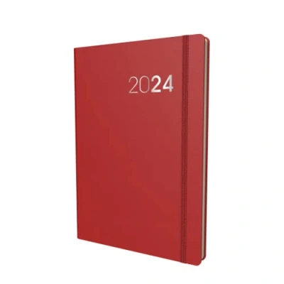 Imagen de Collins Legacy CL51.15 24 Agenda de 2024 tamaño A5 con página diaria (con citas), planificador negocios y organizador, enero a diciembre 2024, diario, color rojo
