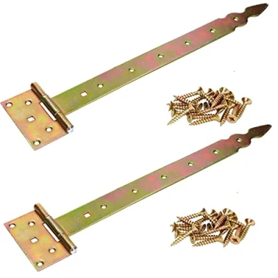 Imagen de Kotarbau® set di 2 cerniere a t, decorative, 400 mm, zincate, colore giallo