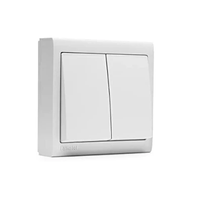 Imagen de FAMATEL Doble conmutador Mecanismo de superficie 10A 250V Serie Living 8000