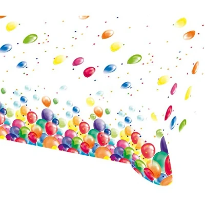 Imagen de Amscan 9900324 1,37 m x 2 globo Fiesta plástico Funda para mesa