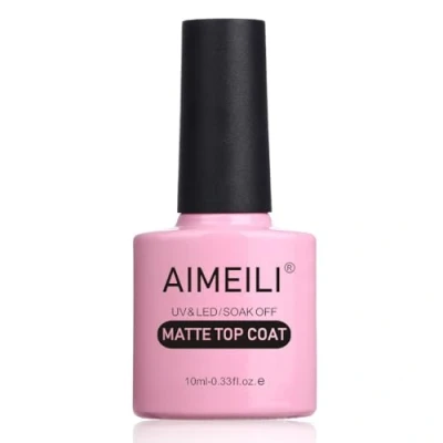 Imagen de AIMEILI Top Coat Mate Esmalte Semipermanente De Uñas Soak Off UV LED Gel No Wipe Matte Capa Superior 10ml