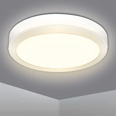 Imagen de EXTRASTAR Plafon LED Techo 12W, Luz Blanca Natural 4200K, Lámpara 1080Lm, Ø17.2cm, Espesor 3.6cm para Sala de Estar, Cocina, Pasillo, Baño, Dormitorio, Estudio
