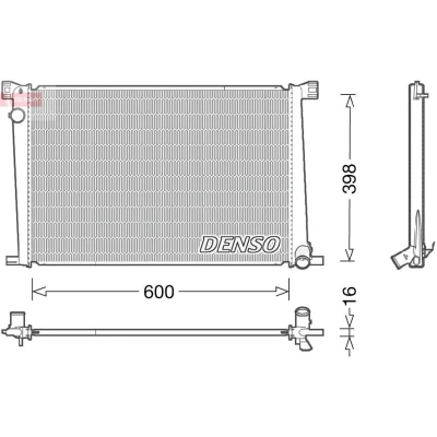Imagen de DENSO DRM05007 Radiador, refrigeración del motor 600 420 16 MINI: Hatchback, Clubman, Cabrio