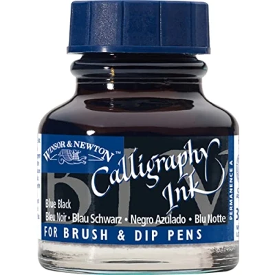 Imagen de Winsor &amp; Newton Calligraphy Ink Tinta para Caligrafía, Azul (Blue Black), 30ml