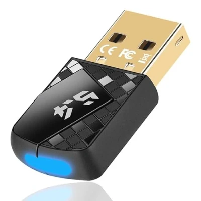 Imagen de Adaptador Bluetooth 5.4 para PC, Dongle USB(EDR &amp; BLE) Plug Play con Windows 7/10/8.1/11para Escritorio portátil Auriculares Teclado ratón
