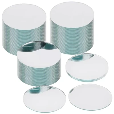 Imagen de BELLE VOUS Pack de 100 Azulejos Espejos Decorativos Pared 7,5 cm Mosaico Espejo para Manualidades, Decorar en Casa Redondo Sala Estar y Dormitorio
