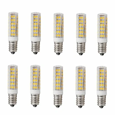 Imagen de Jiotouhu Bombilla LED E14 7W, Equivalente a Lámpara Halógena de 70W, Luz Blanca Cálida 2700K, 1200Lm Maíz Bombillas, 360 Ángulo Haz, No Regulable Paquete 10