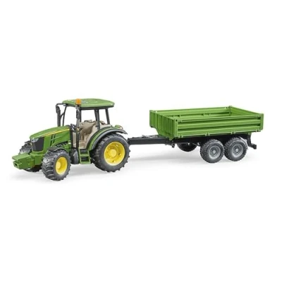 Imagen de bruder 02108 John Deere 5115 M con remolque 1:16 Juguete, Granja, Agricultura, Tractor, Cabeza tractora, Bulldog, Vehículo de remolque, Volquete