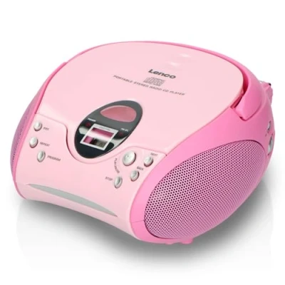 Imagen de Lenco SCD 24 Rosa Radio FM portátil con lector de CD Toma auriculares Memoria programable