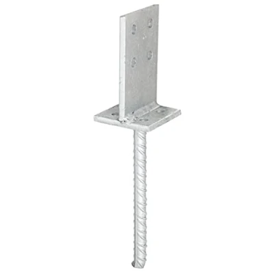 Imagen de Alberts 215521 Anclaje en forma de T Para postes, atornillar o empotrar hormigón, Galvanizado caliente, Tamaño la base fijación 130 x 80 mm, hormigón 200 mm