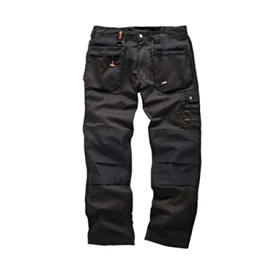 Imagen de Scruffs Worker Plus Pantalón de trabajo con bolsillos laterales para hombre, color Negro, talla 34L