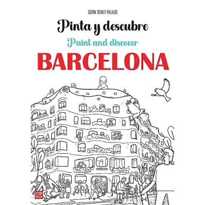 Imagen de Pinta y descubre Barcelona: Paint and discover Barcelona (LIBROS PARA COLOREAR)
