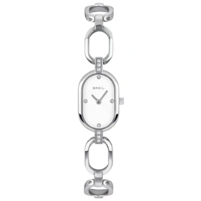 Imagen de BREIL, Colección Shake Shake, Reloj para Mujer de Acero Pulido, Caja Ovalada, Pulsera Fina y Ligera, Esfera Minimalista, Cierre Joyería, Resistente al Agua, Longitud 18,5 cm, Plata