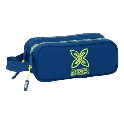 Imagen de Safta Munich North Portatodo Doble Niño, Estuche Infantil, Ideal para Niños en Edad Escolar, Cómodo y Versátil, Calidad Resistencia, 21x6x8 cm