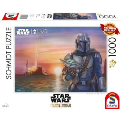 Imagen de Schmidt Spiele 57377 Thomas Kinkade, Lucas Film, The Mandalorian, A New Direction, Rompecabezas de 1000 Piezas, Dibujos Animados, Multicolor, Normal