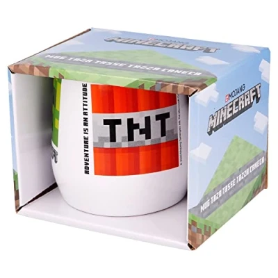 Imagen de Taza de cerámica con forma en 3D 440 ml Minecraft caja regalo